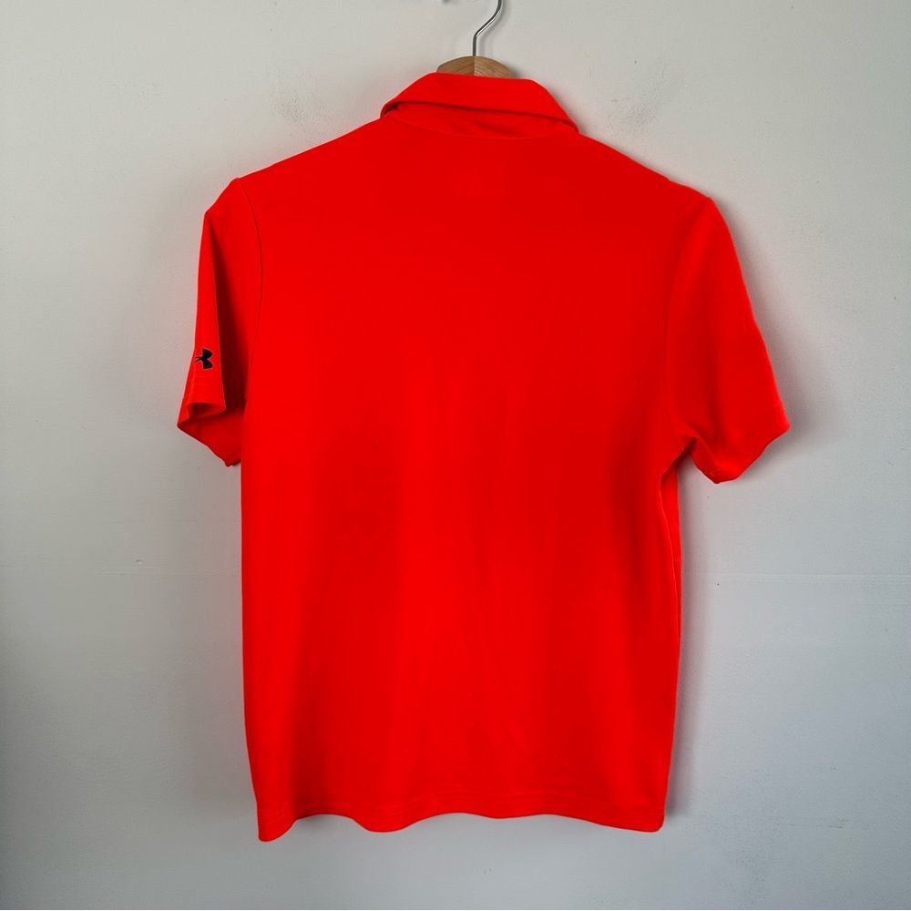 Under Armour Heat Gear Orange and Gray Golf Club Polo Shirt Boys Youth Large - Picture 7 of 7
